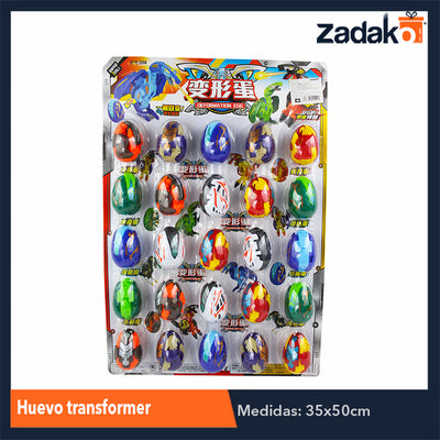 ZJ-1216 HUEVO TRANSFORMER, CON 25 PZS, O CAJA CON 40 PQTS