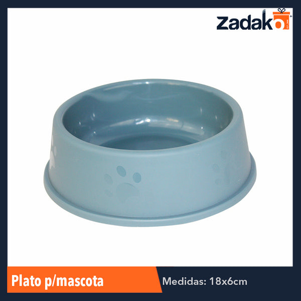 ZMA-0002 PLATO P/MASCOTA, CON 1 PZ O CAJA CON 180 PZS
