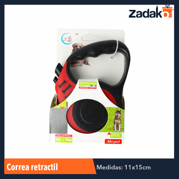 ZMA-0012 CORREA RETRACTIL 5 METROS, CON 1 PZ O CAJA CON 108 PZS