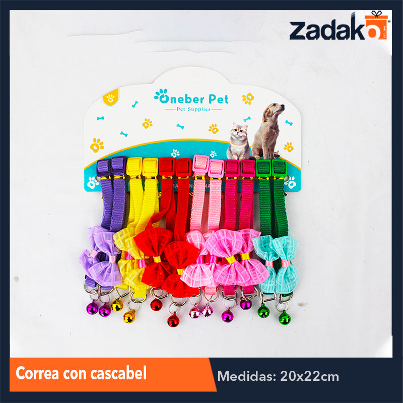 ZH-0146 CORREA CON MOÑO Y CASCABEL, CON 12 PZS, O CAJA CON 120 PQTS