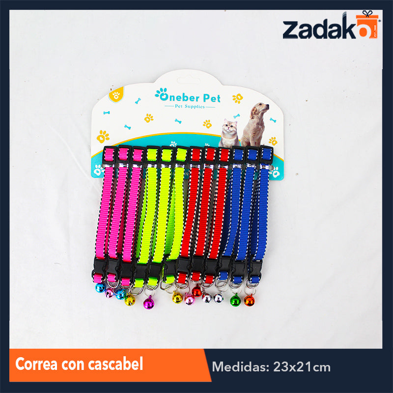 ZH-0148 CORREA CON CASCABEL, CON 12 PZS, O CAJA CON 120 PQTS