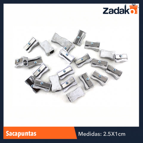 ZP-0105 SACAPUNTAS METÁLICO, CON 24 PZS, O CAJA CON 120 PQTS