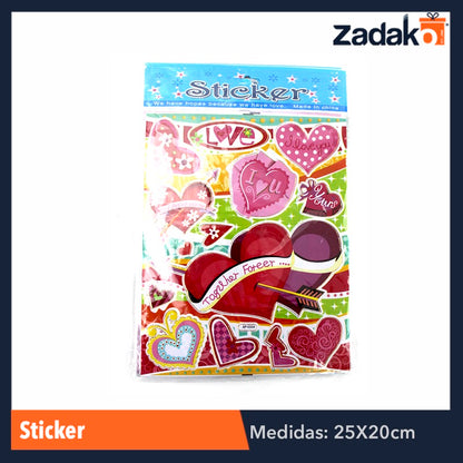 ZP-0159 STICKER CON 24 PIEZAS, O CAJA CON 100 PQTS