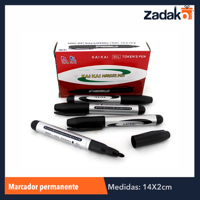 ZP-0187 MARCADOR PERMANENTE, CON 10 PZS, O CAJA CON 120 PQTS