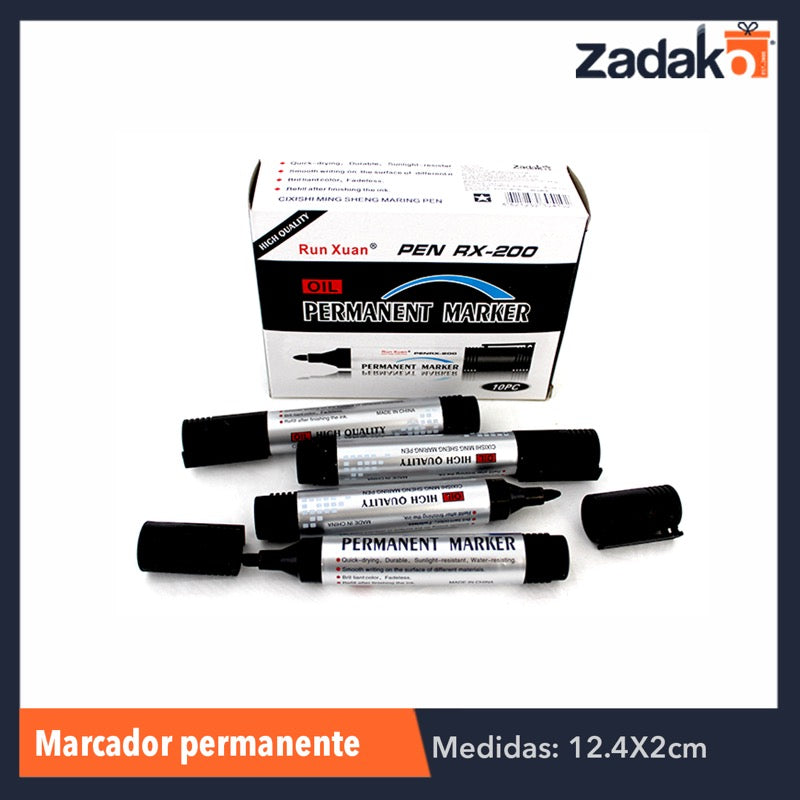 GPM-0236 ZP-0410 MARCADOR PERMANENTE, CON 10 PZS, O CAJA CON 120 PQTS