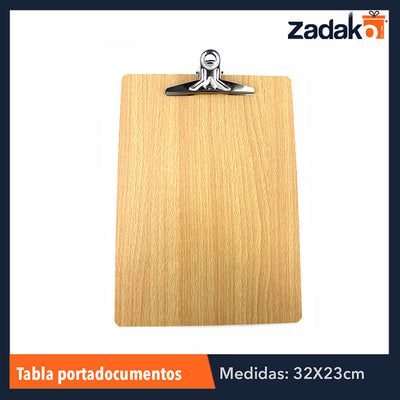 ZP-0518 TABLA PORTADOCUMENTOS 31.5X22.5 CM, CON 1 PZ O CAJA CON 100 PZS