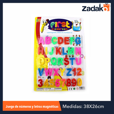 ZP-0532 JGO DE NÚMEROS Y LETRAS MAGNÉTICOS, CON 1 PZ O CAJA CON 120 PZS