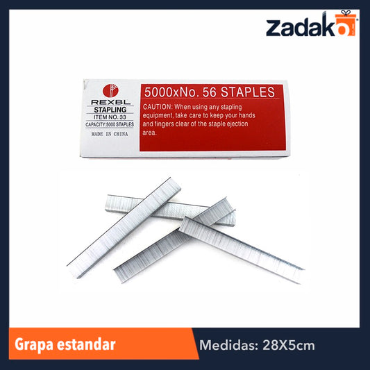 ZP-0620 GRAPA ESTÁNDAR CON 5000, CON 1 PZ O CAJA CON 100 PZS