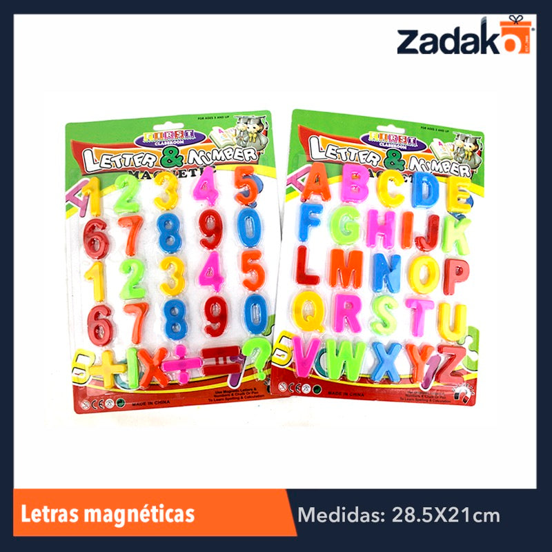 ZP-0723 LETRAS MAGNETICAS, CON 1 PZ O CAJA CON 288 PZS