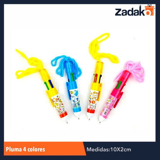 GPM-0224 ZP-0794 PLUMA 4 COLORES, CON 4 PZS, O CAJA CON 300 PQTS