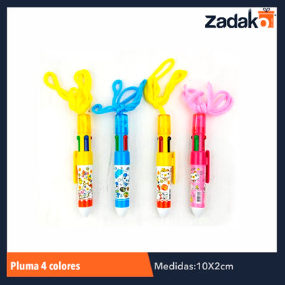 GPM-0224 / ZP-0794 PLUMA 4 COLORES, CON 4 PZS, O CAJA CON 300 PQTS