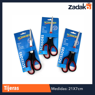 ZP-0166 TIJERAS, CON 1 PZ O CAJA CON 360 PZS