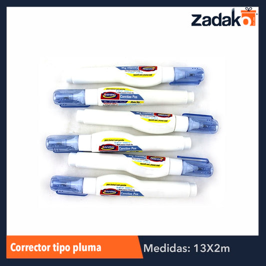 GPM-2975 ZP-0290 CORRECTOR LIQUIDO TIPO PLUMA, CON 12 PZS, O CAJA CON 60 PQTS