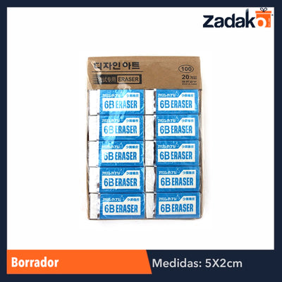 ZP-0329 BORRADOR, CON 20 PZS, O CAJA CON 60 PQTS