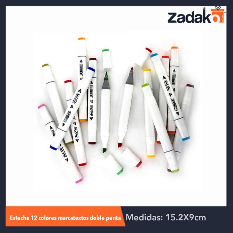 ZP-0389 ESTUCHE 24 COLORES PLUMON ARTISTICO PREMIUM DOBLE PUNTA, CON 1 PZ O CAJA CON 40 PZS