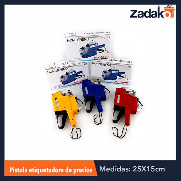 ZP-0484 PISTOLA ETIQUETADORA PARA PRECIOS, CON 1 PZ O CAJA CON 50 PZS