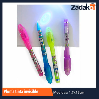 ZP-0857 PLUMA TINTA INVISIBLE, CON 30 PZS, O CAJA CON 40 PQTS