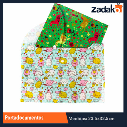 ZP-0886 PORTADOCUMENTOS PLASTICO CON 12 PIEZAS, O CAJA CON 100 PQTS