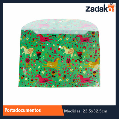 ZP-0886 PORTADOCUMENTOS PLASTICO CON 12 PIEZAS, O CAJA CON 100 PQTS