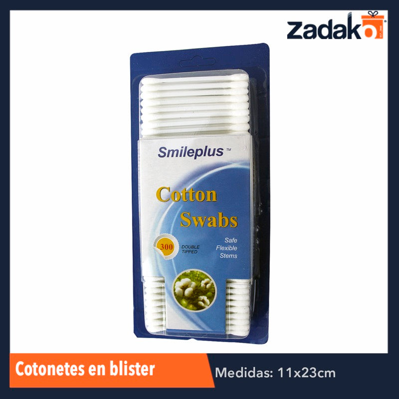 ZH-0096 COTONETES EN BLISTER, CON 1 PZ O CAJA CON 96 PZS