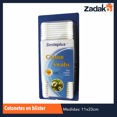 ZH-0096 COTONETES EN BLISTER, CON 1 PZ O CAJA CON 96 PZS