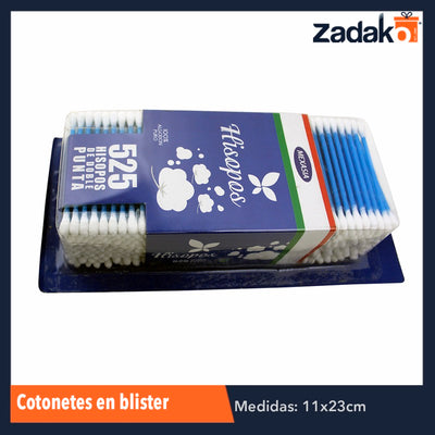 ZH-0097 COTONETES EN BLISTER, CON 1 PZ O CAJA CON 96 PZS