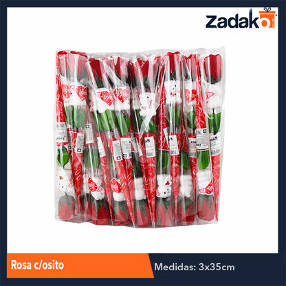 ZT-0005 ROSA C/OSITO, CON 1 PZ O CAJA CON 1200 PZS