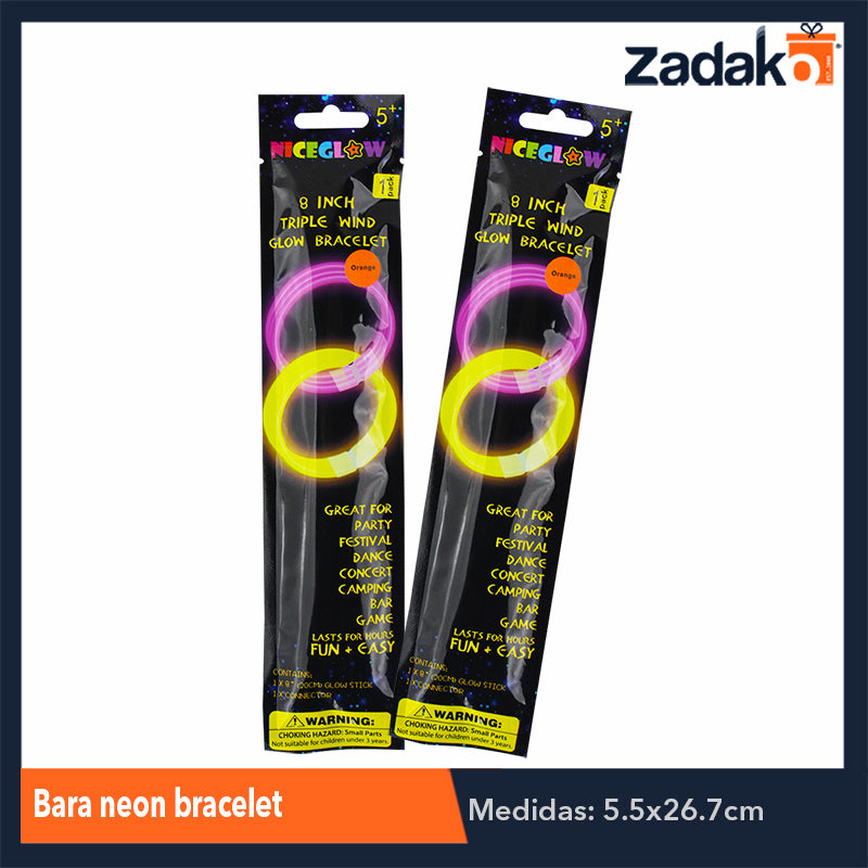 ZFI-0064 VARA NEON BRACELET, CON 1 PZ O CAJA CON 600 PZS