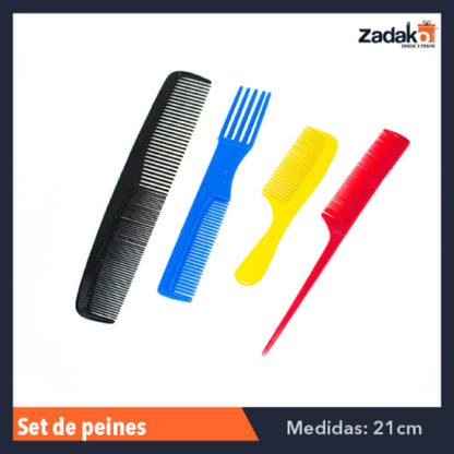 PAQUETE DE 4 PEINES  SM, CON 1 PZA O CAJA CON 600 PIEZAS