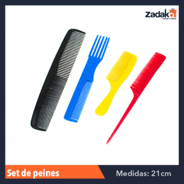 PAQUETE DE 4 PEINES  SM, CON 1 PZA O CAJA CON 600 PIEZAS