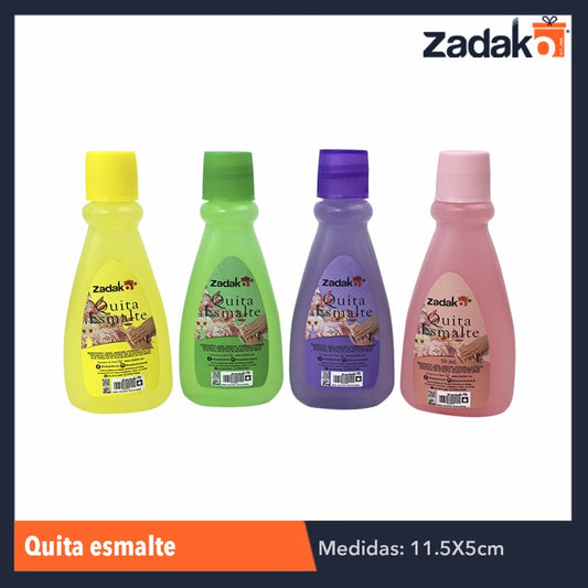 QUITAESMALTE DONATELLA (4 COLORES), CON 1 PZ O CAJA CON 100 PZS