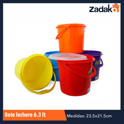 BOTE LECHERO 6.3LT, CON 1 PZ O CAJA CON 25 PZS