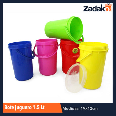 BOTE JUGUERO 1.5LT, CON 1 PZ O CAJA CON 50 PZS