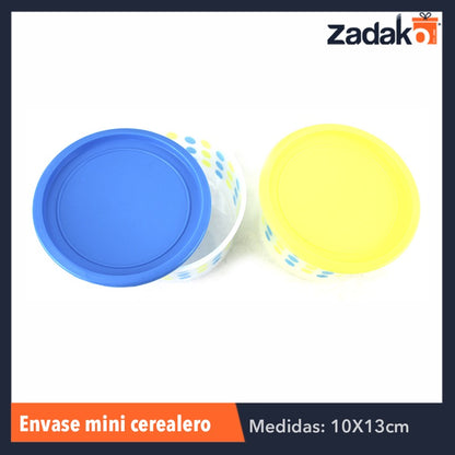 ENVASE MINI CEREALERO DE 900 ML. NATURAL, CON 1 PZ O CAJA CON 144 PZS