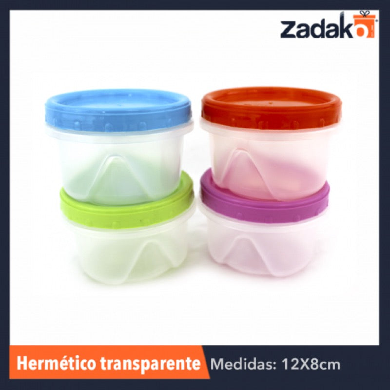 HERMETICO 16 OZ TRANSPARENTE, CON 1 PZ O CAJA CON 180 PZS