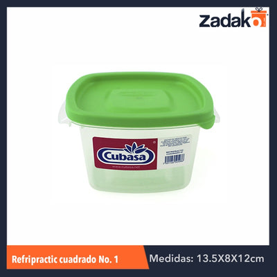REFRI PRACTIC CUADRADO NO.1 540ML, CON 1 PZ O CAJA CON 15 PZS