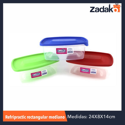 REFRI PRACTIC RECTANGULAR MEDIANO 1.8LT, CON 1 PZ O CAJA CON 15 PZS