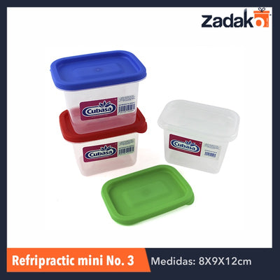 REFRI PRACTIC CUADRADO NO.2 900ML, CON 1 PZ O CAJA CON 15 PZS
