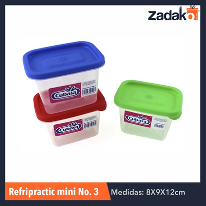 REFRI PRACTIC CUADRADO NO.2 900ML, CON 1 PZ O CAJA CON 15 PZS