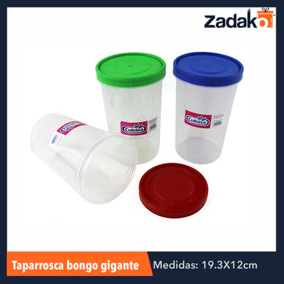 TAPARROSCA BONGO GIGANTE 1.5LT, CON 1 PZ O CAJA CON 15 PZS