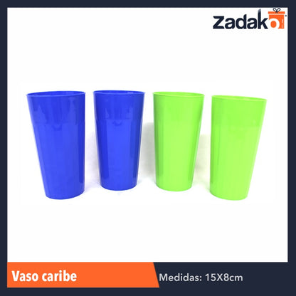 VASO CARIBE 500ML, CON 1 PZ O CAJA CON 25 PZS