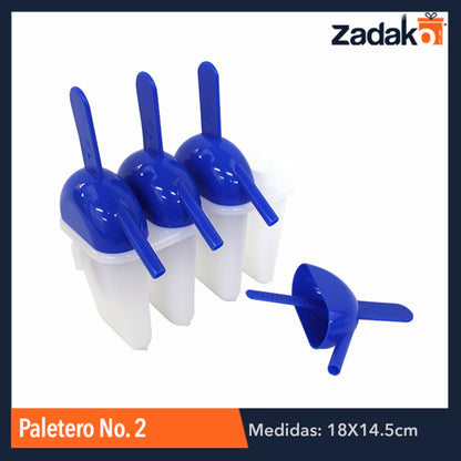 JUEGO DE 4 PIEZAS DE PALETERO No. 2, CON 1 PZ O CAJA CON 18 PZS