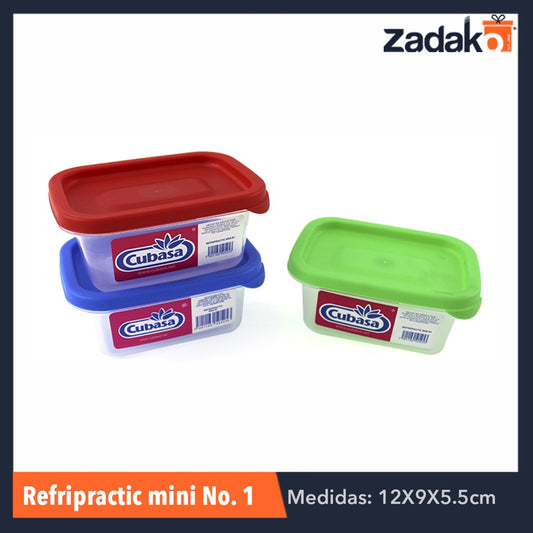 N-GPM-5031  JGO 3PZS REFRI PRACTIC MINI NO.1 300ML, CON 1 PZ O CAJA CON 15 PZS