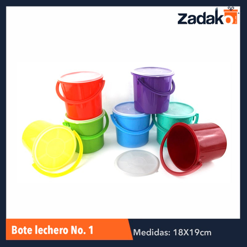 BOTE LECHERO NO.1 C/TAPA CAP.3.5LT, CON 1 PZ O CAJA CON 25 PZS