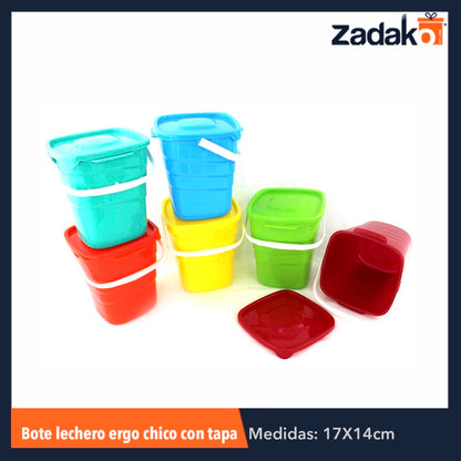 BOTE LECHERO ERGO NO.1 C/TAPA CAP.2.5LT, CON 1 PZ O CAJA CON 25 PZS