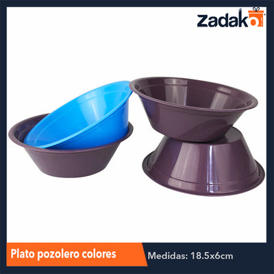 PLATO POZOLERO COLORES 7502000080516 PAQ. CON 1 PZS O CAJA CON 200 PAQ