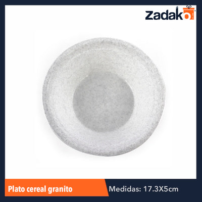 PLATO CEREAL GRANITO, CON 1 PZ O CAJA CON 200 PZS