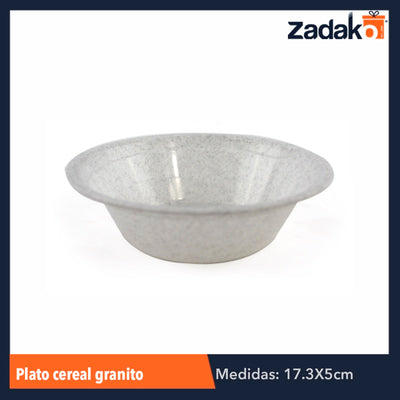 PLATO CEREAL GRANITO, CON 1 PZ O CAJA CON 200 PZS