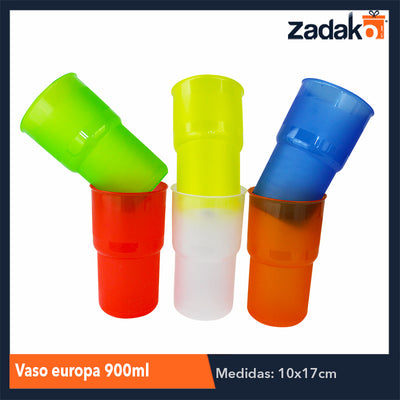 VASO EUROPA 900 ML, CON 1 PZ O CAJA CON 168 PZS