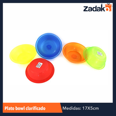 PLATO BOWL GRANDE CLARIFICADO, CON 1 PZ O CAJA CON 100 PZS